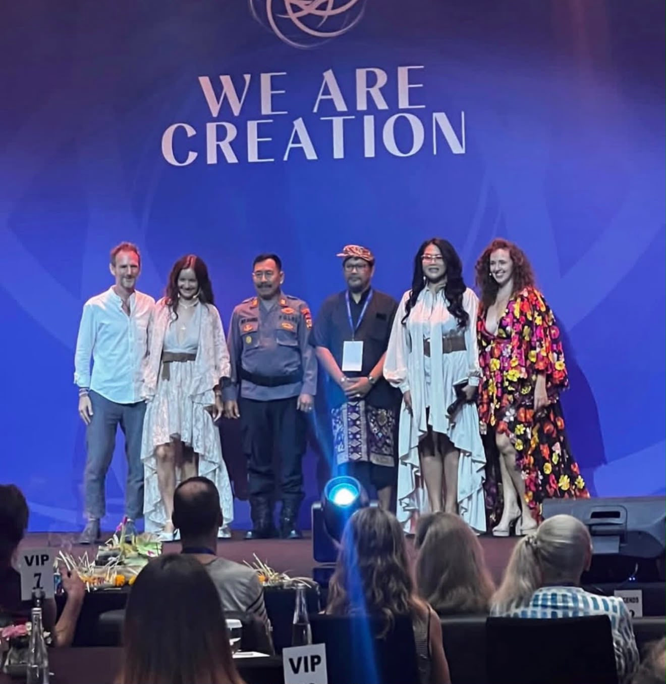 Guests and partners on stage at the We Are Creation summit in Bali